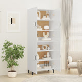ZNTS Highboard High Gloss White 70x34x180 cm Engineered Wood 3114680