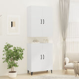 ZNTS Highboard High Gloss White 70x34x180 cm Engineered Wood 3114680