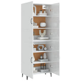 ZNTS Highboard High Gloss White 70x34x180 cm Engineered Wood 3114680