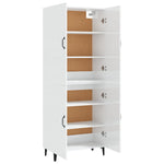ZNTS Highboard High Gloss White 70x34x180 cm Engineered Wood 3114680