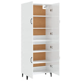 ZNTS Highboard High Gloss White 70x34x180 cm Engineered Wood 3114680
