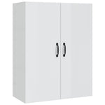 ZNTS Highboard High Gloss White 70x34x180 cm Engineered Wood 3114680