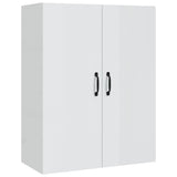ZNTS Highboard High Gloss White 70x34x180 cm Engineered Wood 3114680