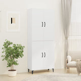 ZNTS Highboard High Gloss White 70x34x180 cm Engineered Wood 3114680