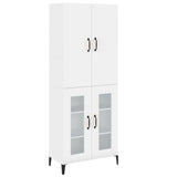 ZNTS Highboard White 69.5x34x180 cm Engineered Wood 3114692