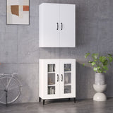 ZNTS Highboard White 69.5x34x180 cm Engineered Wood 3114692