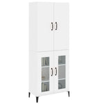 ZNTS Highboard White 69.5x34x180 cm Engineered Wood 3114692