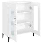 ZNTS Highboard White 69.5x34x180 cm Engineered Wood 3114692