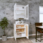 ZNTS Highboard White 69.5x34x180 cm Engineered Wood 3114852