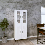 ZNTS Highboard White 69.5x34x180 cm Engineered Wood 3114852