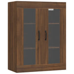 ZNTS Highboard Brown Oak 69.5x34x180 cm Engineered Wood 3114923