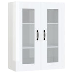 ZNTS Highboard High Gloss White 69.5x34x180 cm Engineered Wood 3114936