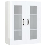 ZNTS Highboard High Gloss White 69.5x34x180 cm Engineered Wood 3114936