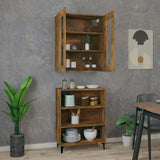 ZNTS Highboard Smoked Oak 69.5x34x180 cm Engineered Wood 3114953