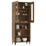 ZNTS Highboard Smoked Oak 69.5x34x180 cm Engineered Wood 3114953