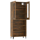 ZNTS Highboard Smoked Oak 69.5x34x180 cm Engineered Wood 3114953
