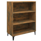 ZNTS Highboard Smoked Oak 69.5x34x180 cm Engineered Wood 3114953