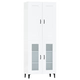 ZNTS Highboard High Gloss White 69.5x34x180 cm Engineered Wood 3114984