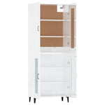 ZNTS Highboard High Gloss White 69.5x34x180 cm Engineered Wood 3114984