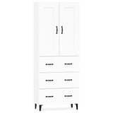 ZNTS Highboard High Gloss White Engineered Wood 3115016