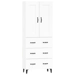 ZNTS Highboard High Gloss White Engineered Wood 3115016