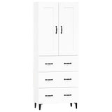 ZNTS Highboard High Gloss White Engineered Wood 3115016