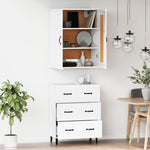 ZNTS Highboard High Gloss White Engineered Wood 3115016