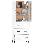 ZNTS Highboard High Gloss White Engineered Wood 3115016