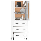 ZNTS Highboard High Gloss White Engineered Wood 3115016