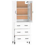 ZNTS Highboard High Gloss White Engineered Wood 3115016