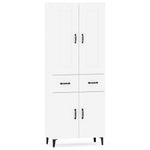 ZNTS Highboard High Gloss White Engineered Wood 3115048
