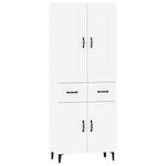 ZNTS Highboard High Gloss White Engineered Wood 3115048