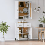 ZNTS Highboard High Gloss White Engineered Wood 3115048