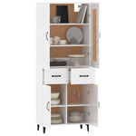 ZNTS Highboard High Gloss White Engineered Wood 3115048