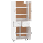 ZNTS Highboard High Gloss White Engineered Wood 3115048