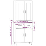 ZNTS Highboard High Gloss White Engineered Wood 3115048