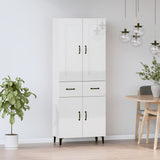 ZNTS Highboard High Gloss White Engineered Wood 3115048