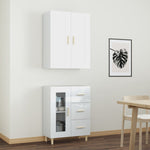 ZNTS Highboard High Gloss White Engineered Wood 3115056