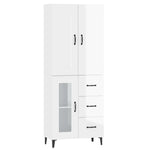 ZNTS Highboard High Gloss White Engineered Wood 3115064