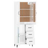 ZNTS Highboard High Gloss White Engineered Wood 3115064