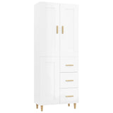 ZNTS Highboard High Gloss White Engineered Wood 3115072
