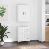 ZNTS Highboard High Gloss White Engineered Wood 3115072