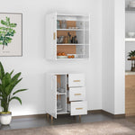 ZNTS Highboard High Gloss White Engineered Wood 3115072