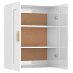 ZNTS Highboard High Gloss White Engineered Wood 3115072