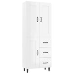 ZNTS Highboard High Gloss White Engineered Wood 3115080