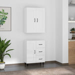 ZNTS Highboard High Gloss White Engineered Wood 3115080