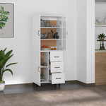 ZNTS Highboard High Gloss White Engineered Wood 3115080