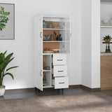 ZNTS Highboard High Gloss White Engineered Wood 3115080