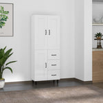 ZNTS Highboard High Gloss White Engineered Wood 3115080