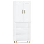 ZNTS Highboard High Gloss White Engineered Wood 3115088